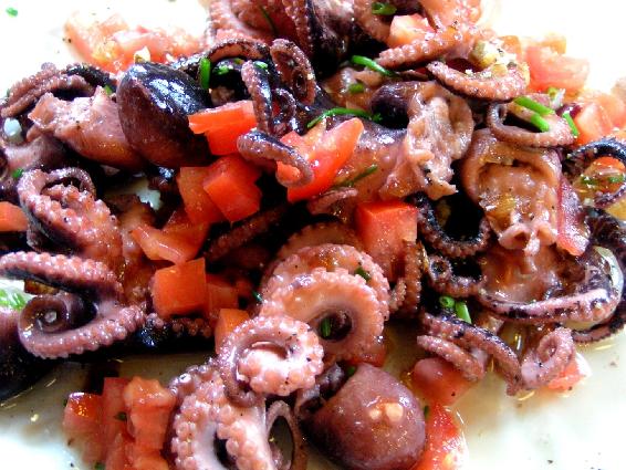 A cold octopus salad for the second course of the feast is a perfect way to - photo 3