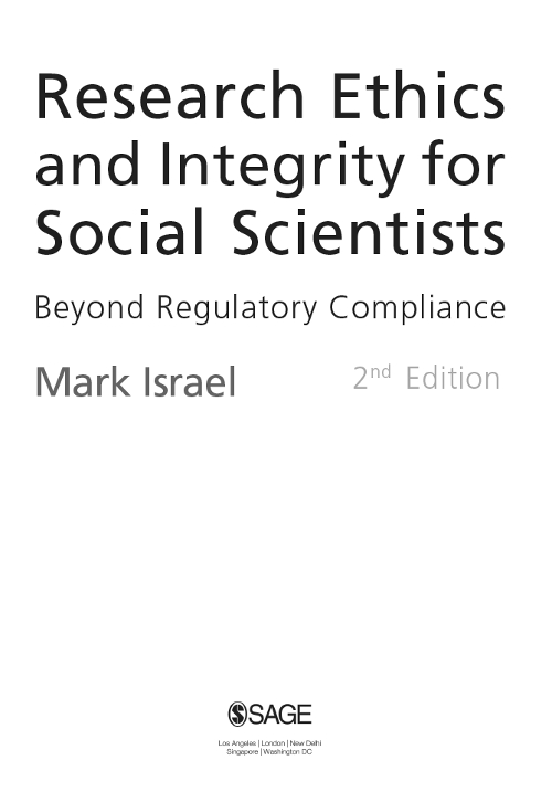 Mark Israel 2015 This second edition first published 2015 First published 2006 - photo 4