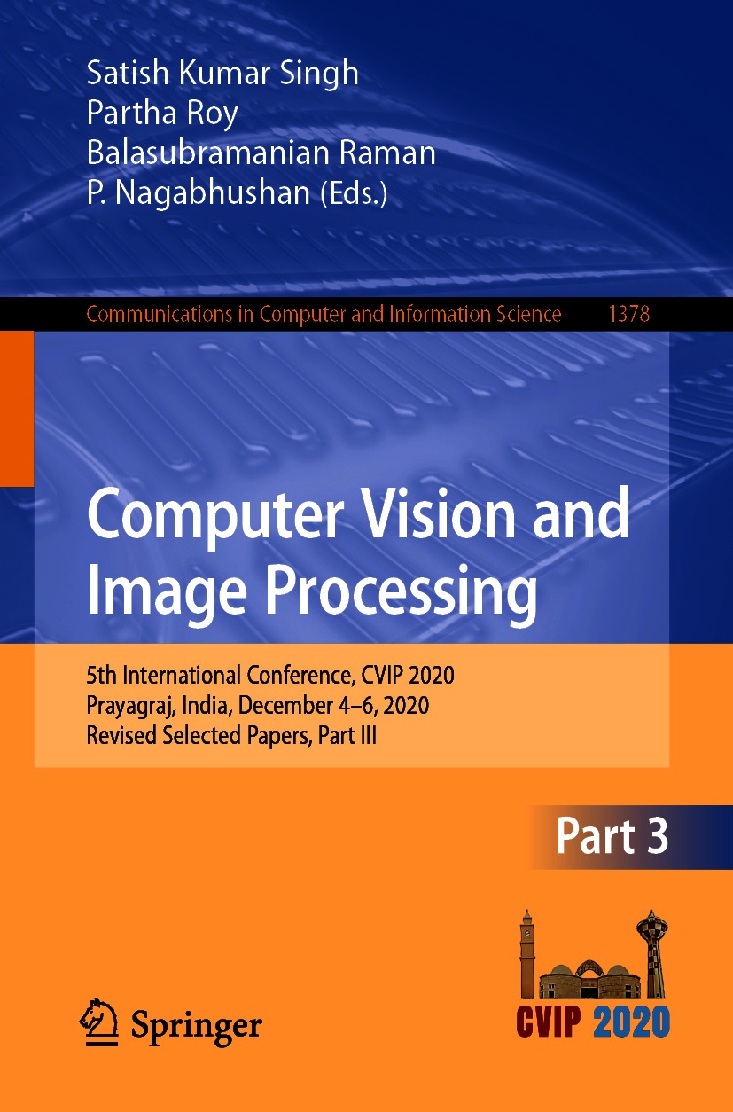 Book cover of Computer Vision and Image Processing Volume 1378 - photo 1