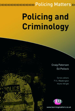 Craig Paterson - Policing and Criminology