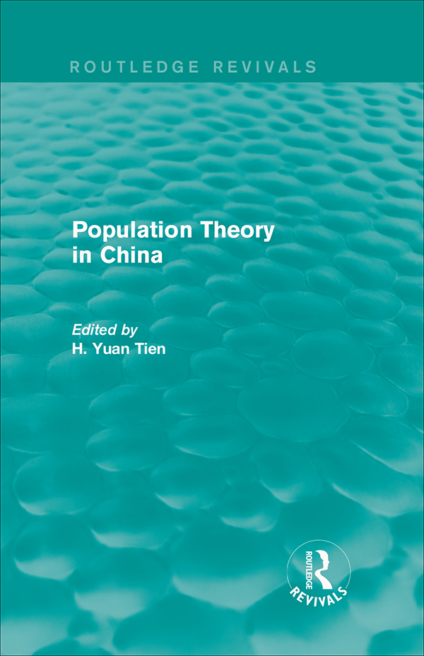 Routledge Revivals Population Theory in China Professor Ma Yinchus New - photo 1