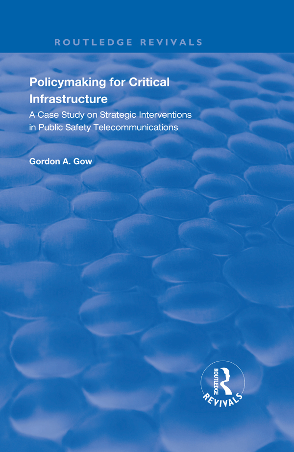 POLICYMAKING FOR CRITICAL INFRASTRUCTURE Policymaking for Critical - photo 1