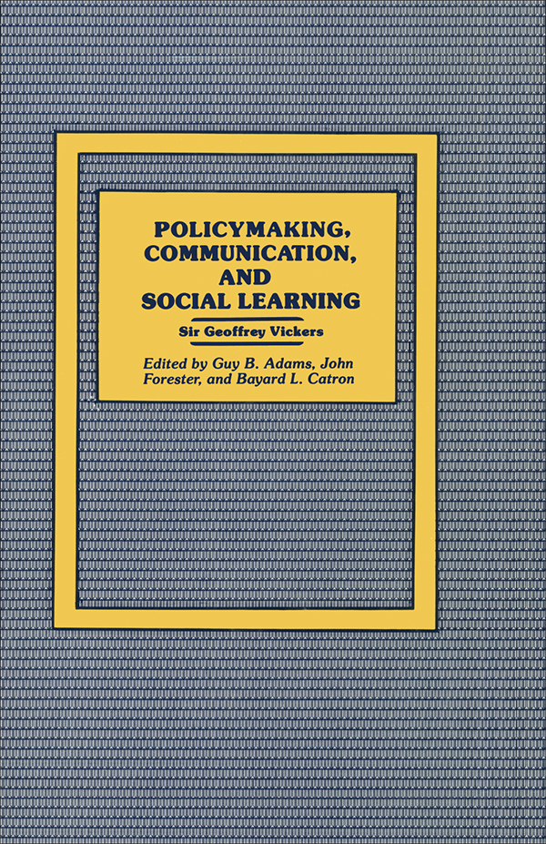 POLICYMAKING COMMUNICATION AND SOCIAL LEARNING First published 1987 by - photo 1