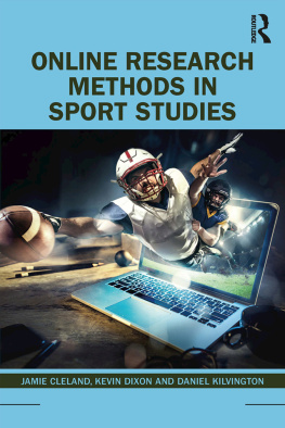 Jamie Cleland Online Research Methods in Sport Studies