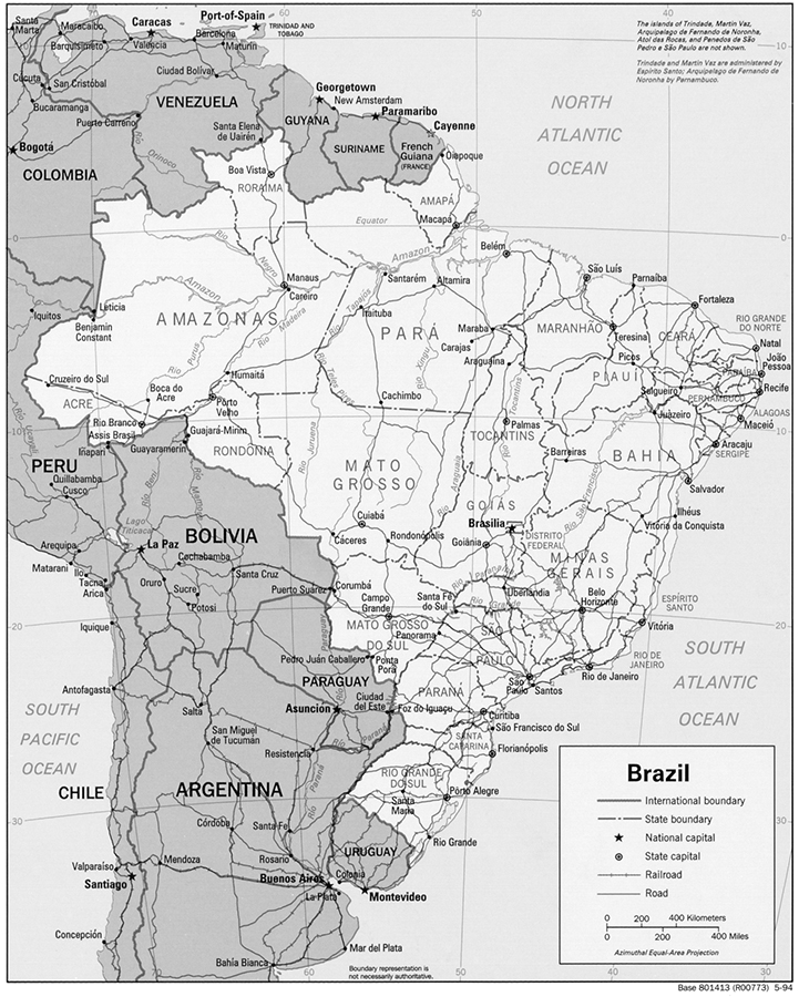 Frontispiece Map of Brazil 1981 Perry-Castaeda Library Map Collection The - photo 5