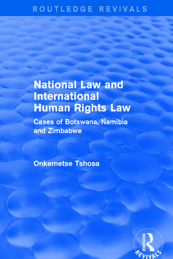 NATIONAL LAW AND INTERNATIONAL HUMAN RIGHTS LAW National Law and International - photo 1