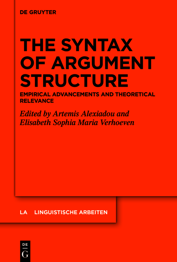 Linguistische Arbeiten Edited by Klaus von Heusinger Agnes Jger Gereon Mller - photo 1