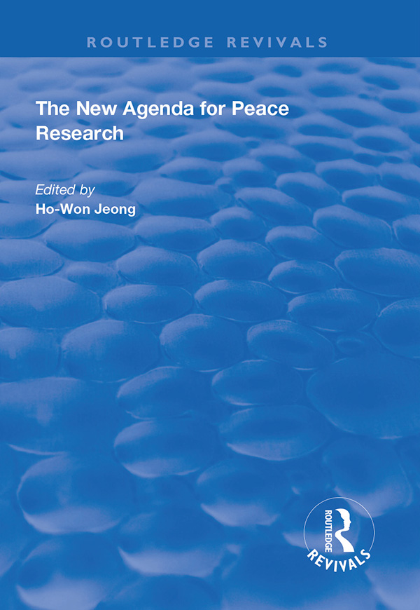 THE NEW AGENDA FOR PEACE RESEARCH First published 1999 by Ashgate Publishing - photo 1