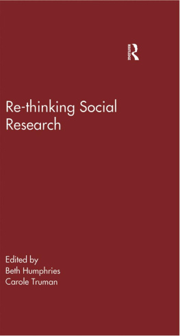 Beth Humphries Re-Thinking Social Research