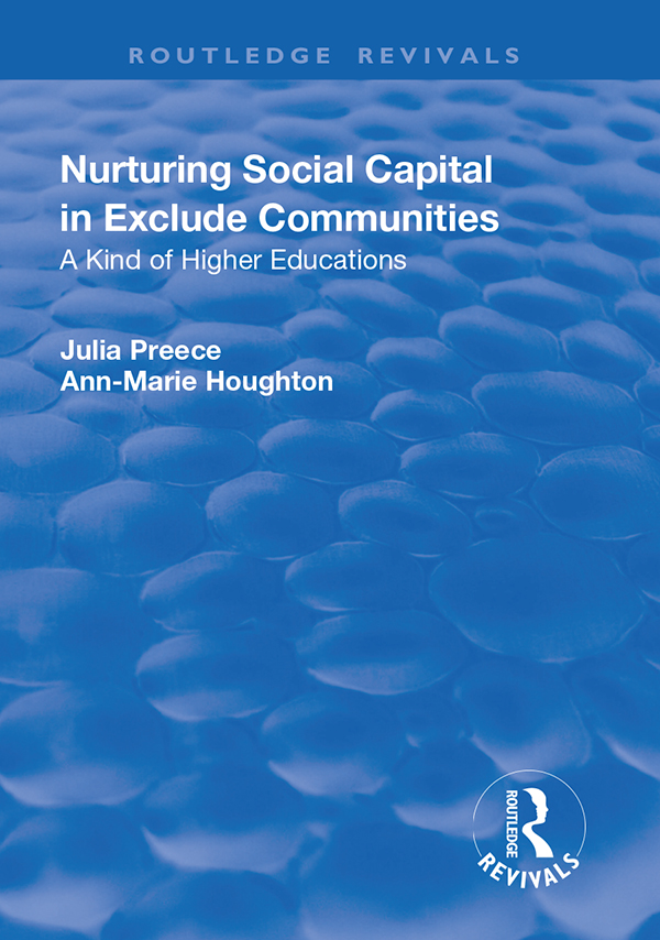 NURTURING SOCIAL CAPITAL IN EXCLUDED COMMUNITIES First published 2000 by - photo 1