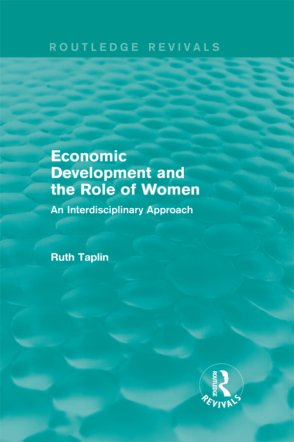 Routledge Revivals Economic Development and the Role of Women First published - photo 1