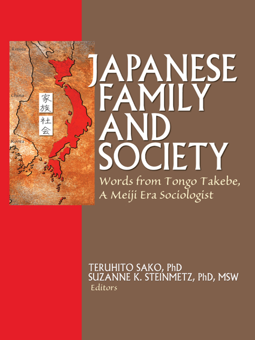 Japanese Family and Society Words from Tongo Takebe A Meiji Era Sociologist - photo 1