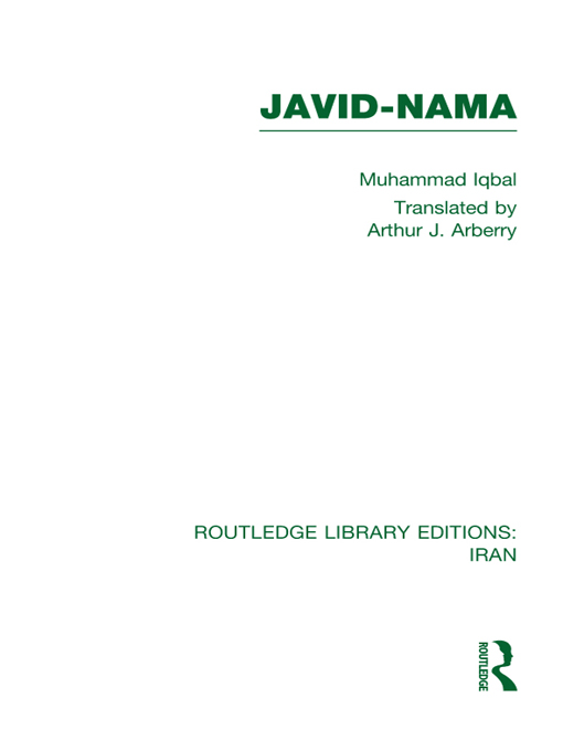 ROUTLEDGE LIBRARY EDITIONS IRAN JAVID-NAMA JAVID-NAMA MUHAMMAD IQBAL - photo 1