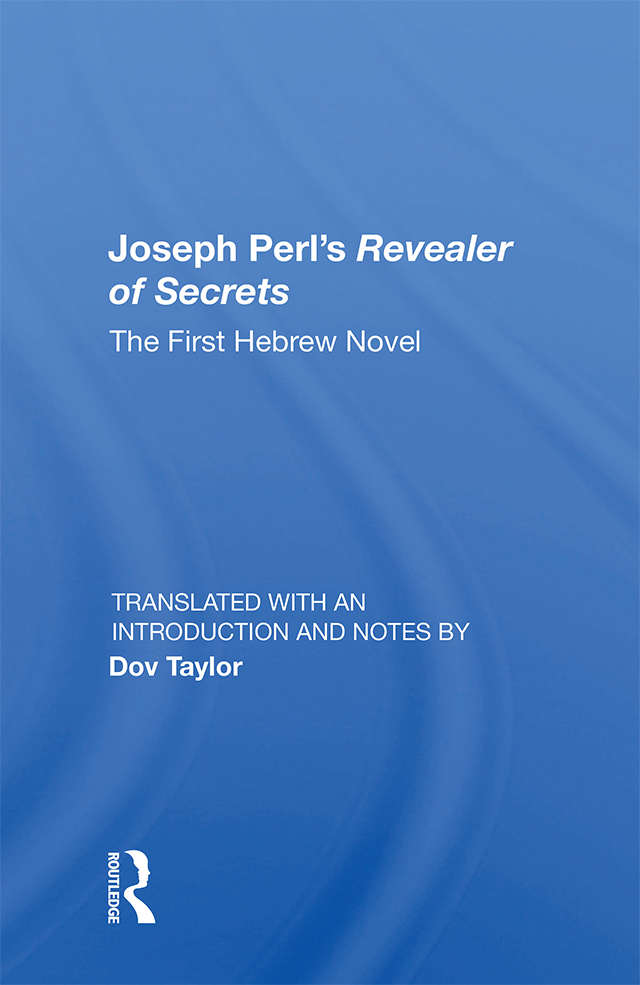 Joseph Perls Revealer of Secrets Modern Hebrew Classics David Patterson - photo 1