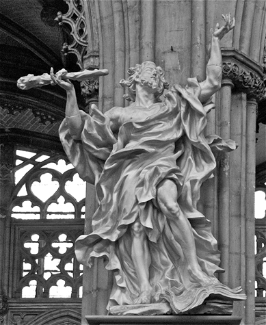 Lige Belgium Saint Jaquess Church Statue from Saint James the Just 1691 - photo 2