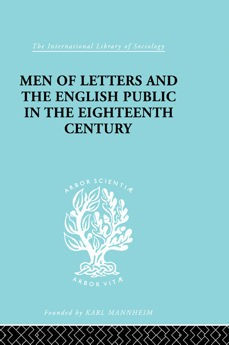 The International Library of Sociology MEN OF LETTERS AND THE ENGLISH PUBLIC IN - photo 1