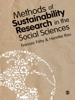 Frances Fahy Methods of Sustainability Research in the Social Sciences