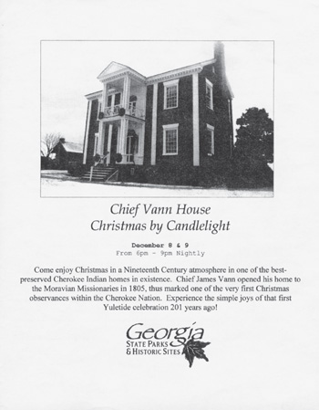 The Vann House Christmas by Candlelight program cover 2006 Courtesy of the - photo 2