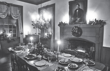 The dining room in the Vann House decorated for the Christmas by Candlelight - photo 3