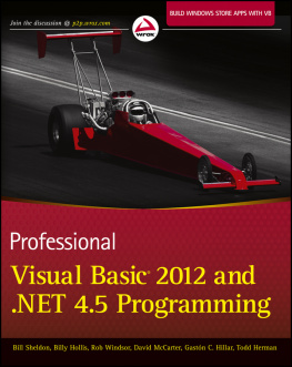 Bill Sheldon - Professional Visual Basic 2012 and .NET 4.5 Programming