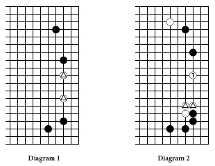 The two marked white stones on the second line in Diagram 1 are separated by - photo 2