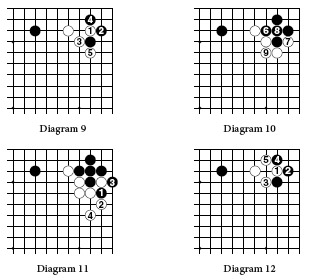 White should answer Black 4 in Diagram 7 with the atari of 5 in Diagram 9 - photo 6