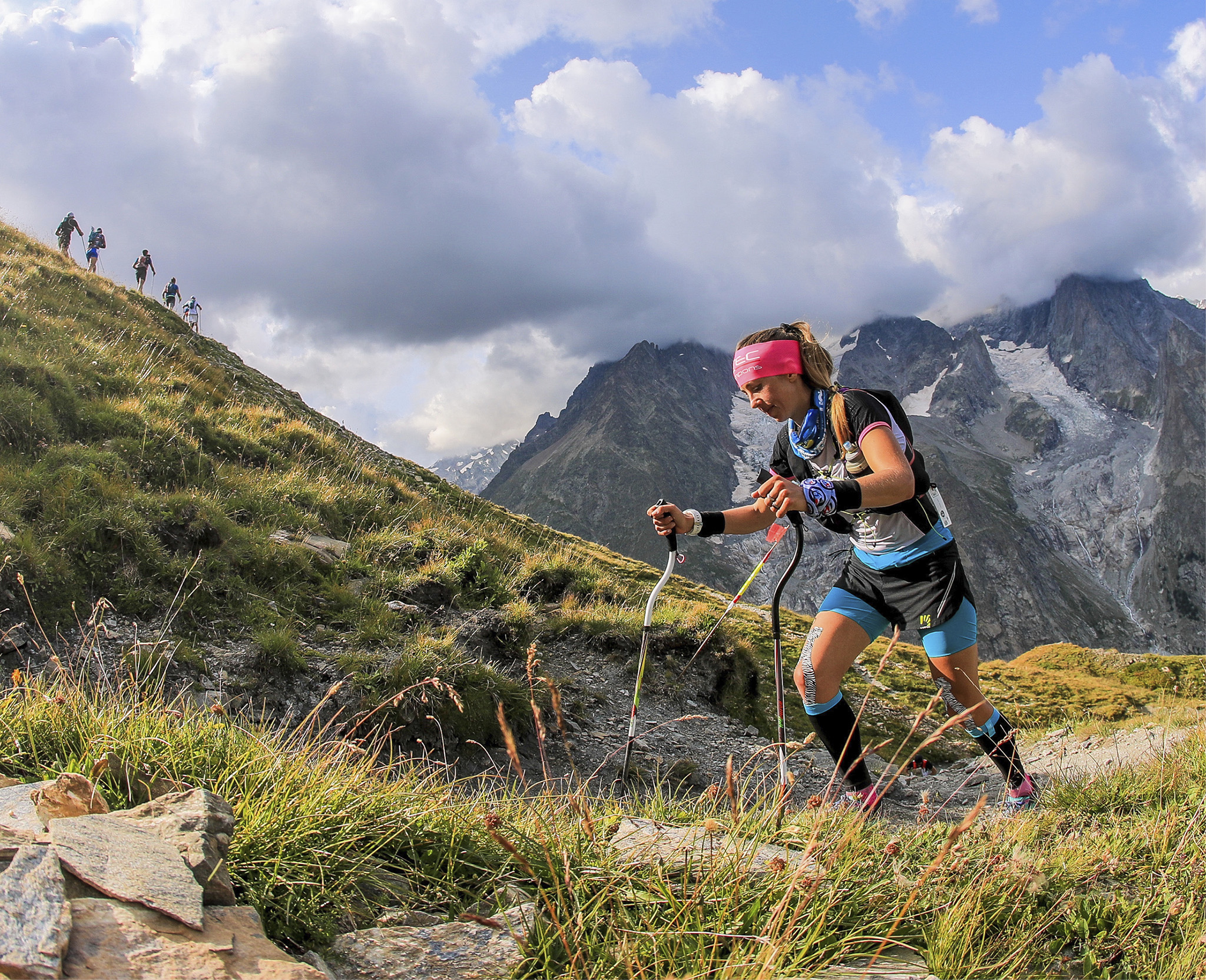 Heading up a mountain climb during the Ultra-Trail du Mont-Blanc in France - photo 7