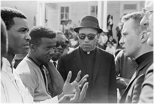 Clergy and other marchers try to work out their differences Montgomery - photo 2