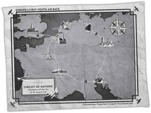 CIRCUIT OF NATIONS OLYMPICS OF THE AIR 2230 August 1937 THE RACE CONTESTANTS - photo 1