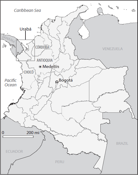 FIGURE 1 Map of Colombia showing Bogot Medelln and Urab Credit Author - photo 2