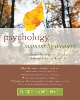 Elise E. Labbé Psychology moment by moment: a guide to enhancing your clinical practice with mindfulness and meditation