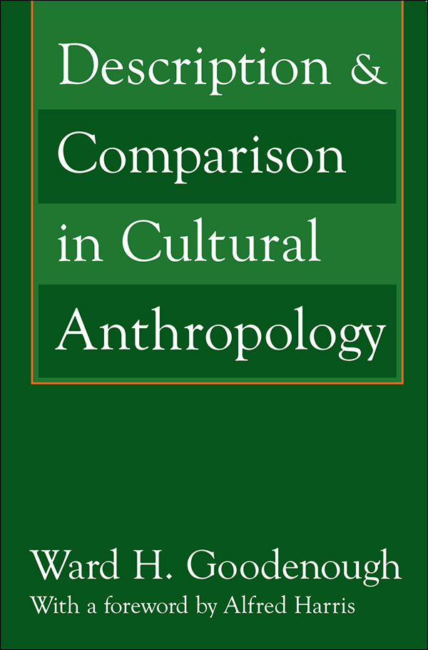 Description Comparison in Cultural Anthropology First published 1970 by - photo 1