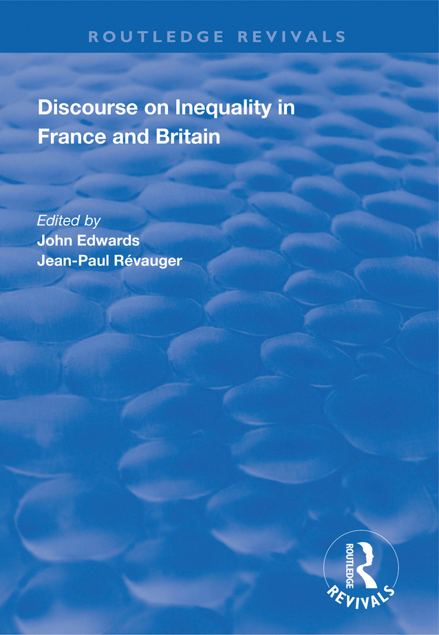 Discourse on Inequality in France and Britain For Marie-Cecile Guilne and - photo 1