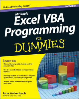 John Walkenbach - Excel VBA Programming for Dummies