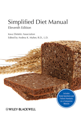 Andrea K. Maher (editor) Simplified diet manual