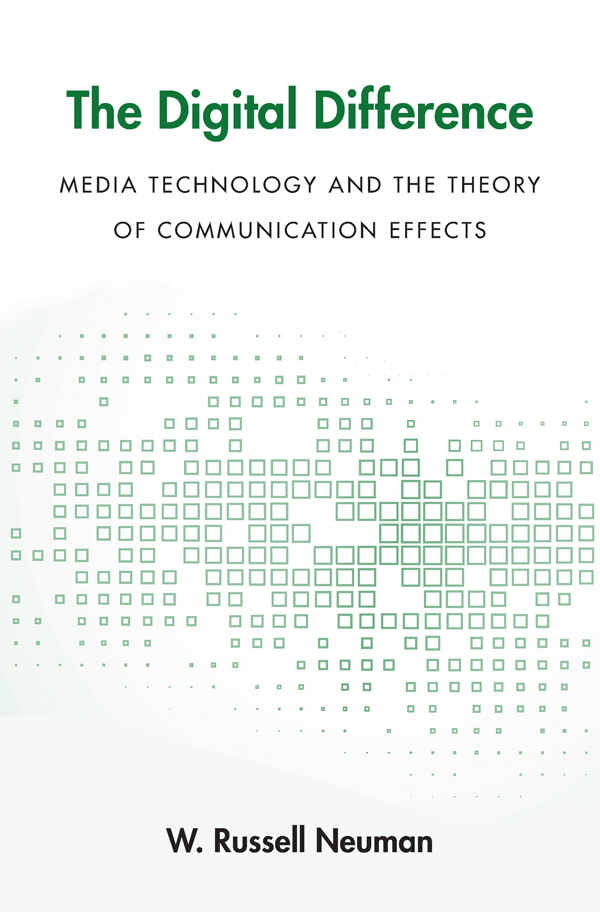 The Digital Difference MEDIA TECHNOLOGY AND THE THEORY OF COMMUNICATION - photo 1