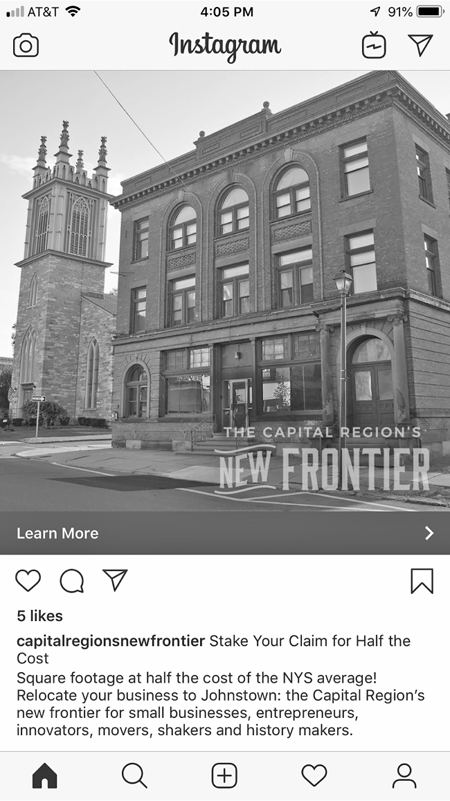 FIGURE 1 An Instagram ad for Fulton County New York At first I thought the - photo 3