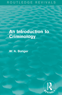 W. A. Bonger - An Introduction to Criminology