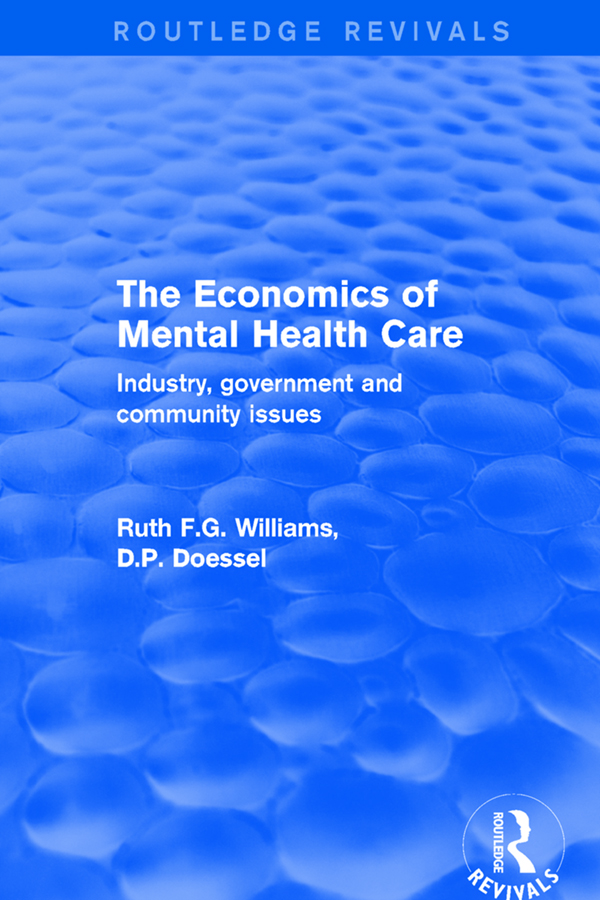 THE ECONOMICS OF MENTAL HEALTH CARE For Connie Melanie Annette and RMGH - photo 1