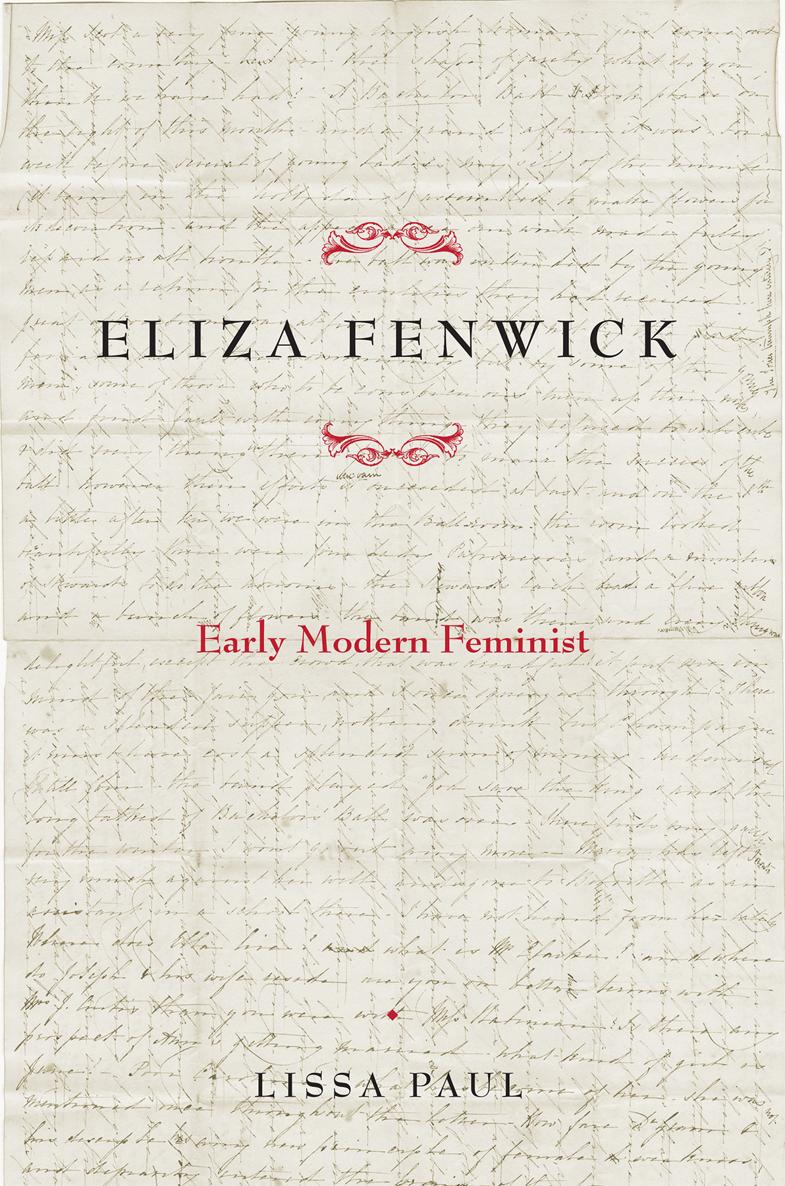 Eliza Fenwick Early Modern Feminisms Series Editor Robin Runia Xavier - photo 1