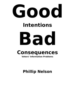 Phillip Nelson Good Intentions-Bad Consequences