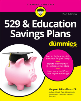 Margaret A. Munro - 529 & Education Savings Plans For Dummies