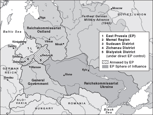 Map 2 East Prussia during the Second World War showing annexed territories - photo 3