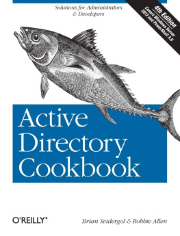 Brian Svidergol - Active Directory Cookbook