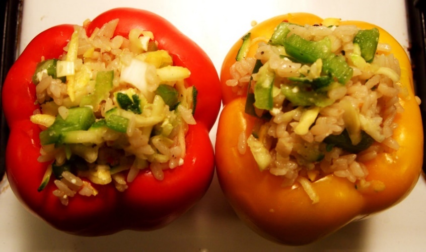 The baked green pepper filled with rice is a delicious combination so do not - photo 5