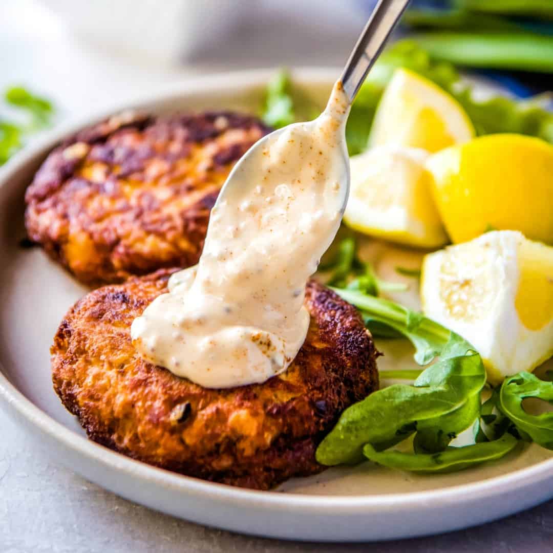 Small crab cakes can serve an appetizer but they also work as a main meal with - photo 6