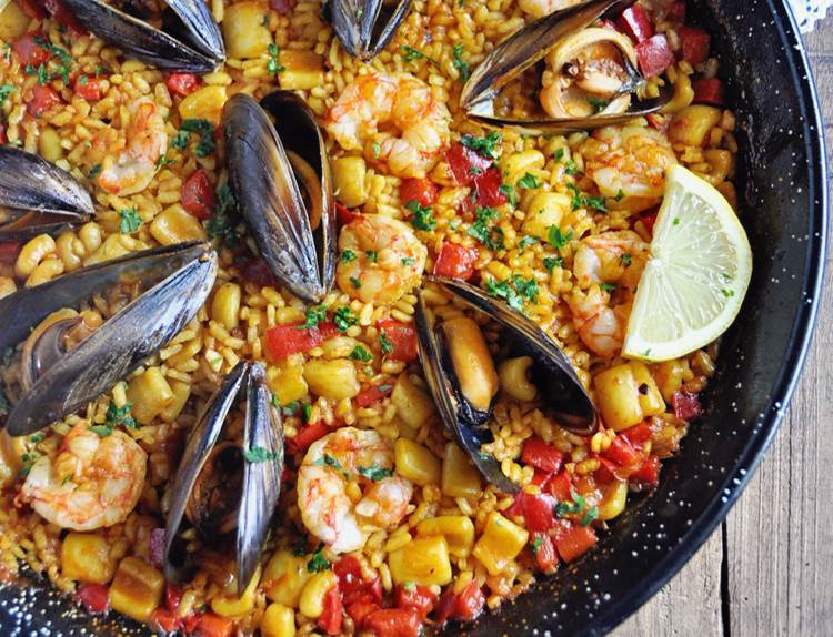 This Mexican paella loaded with spicy freshly ground pork sausage and chorizo - photo 4