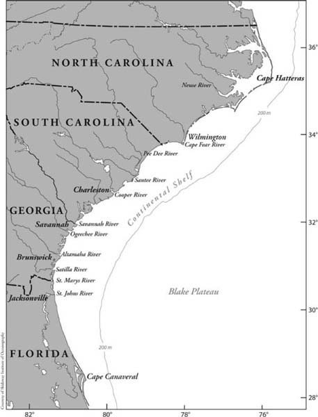 The South Atlantic Bight is an indentation in the coastline stretching roughly - photo 3