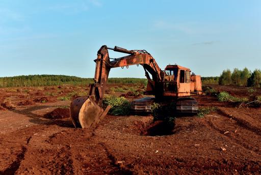 Peat a finite material being dug from the soil Commercial peat extraction - photo 1