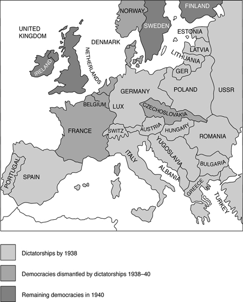 Map 1 The European dictatorships 19183840 The first dictatorships were those - photo 6